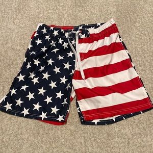 Faded Glory American Flag swim shorts board shorts L 36-38
